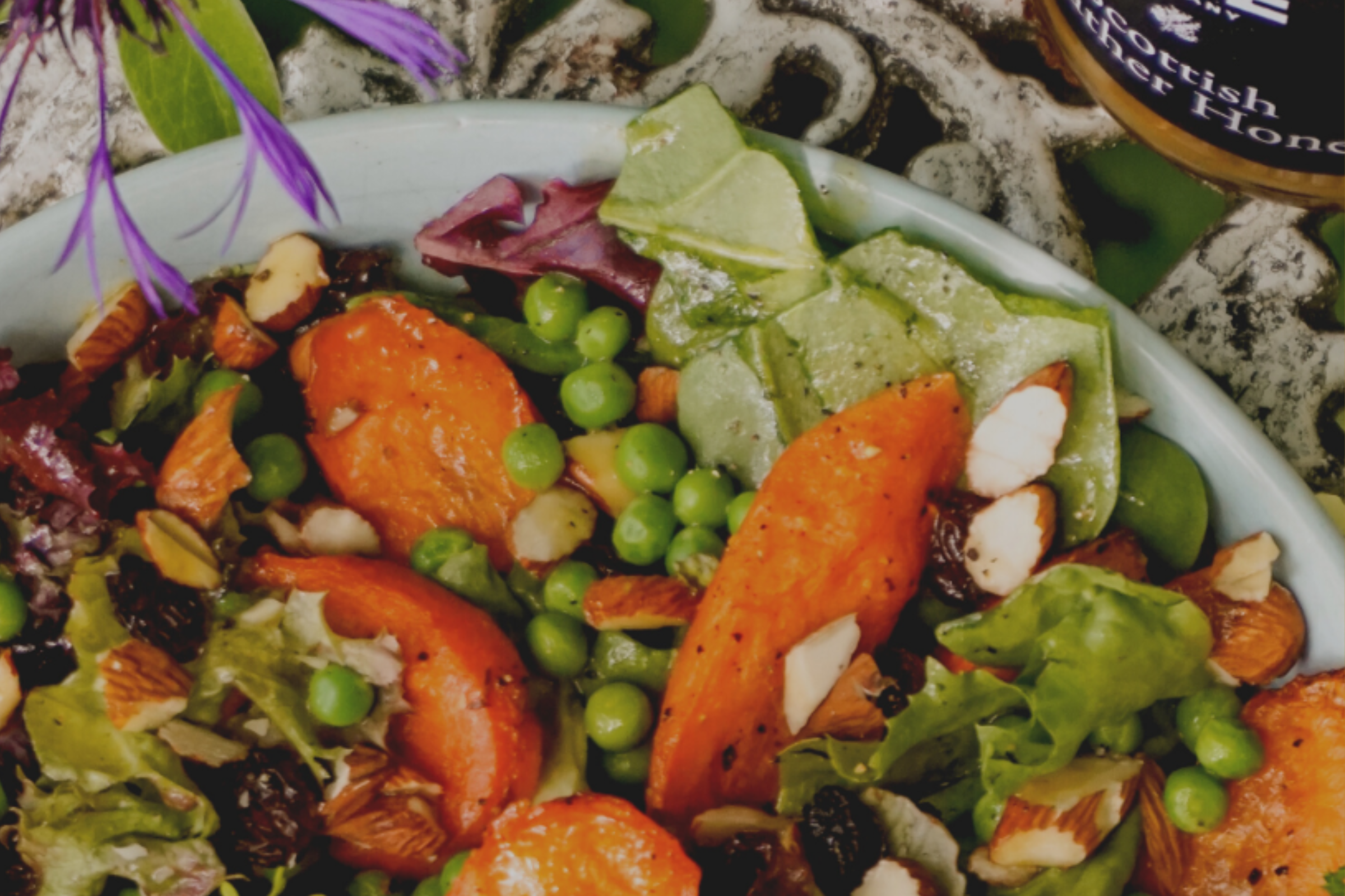 carrot salad with Scottish heather honey