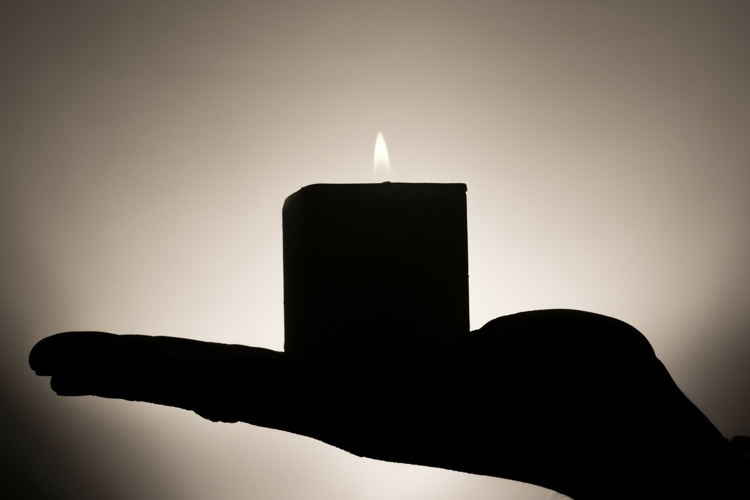 silhouette candle burning