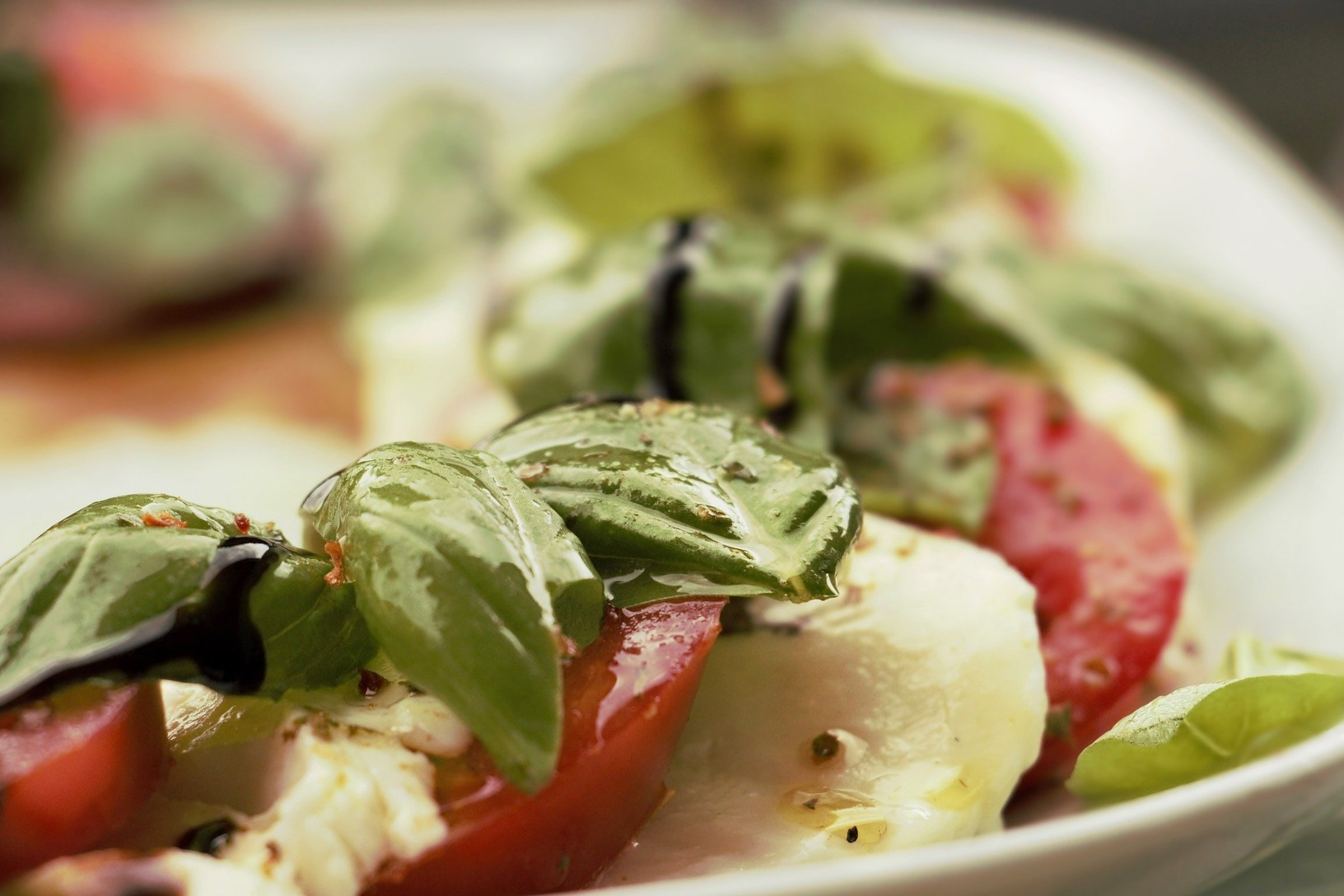 tomato and mozzarella vinegar salad