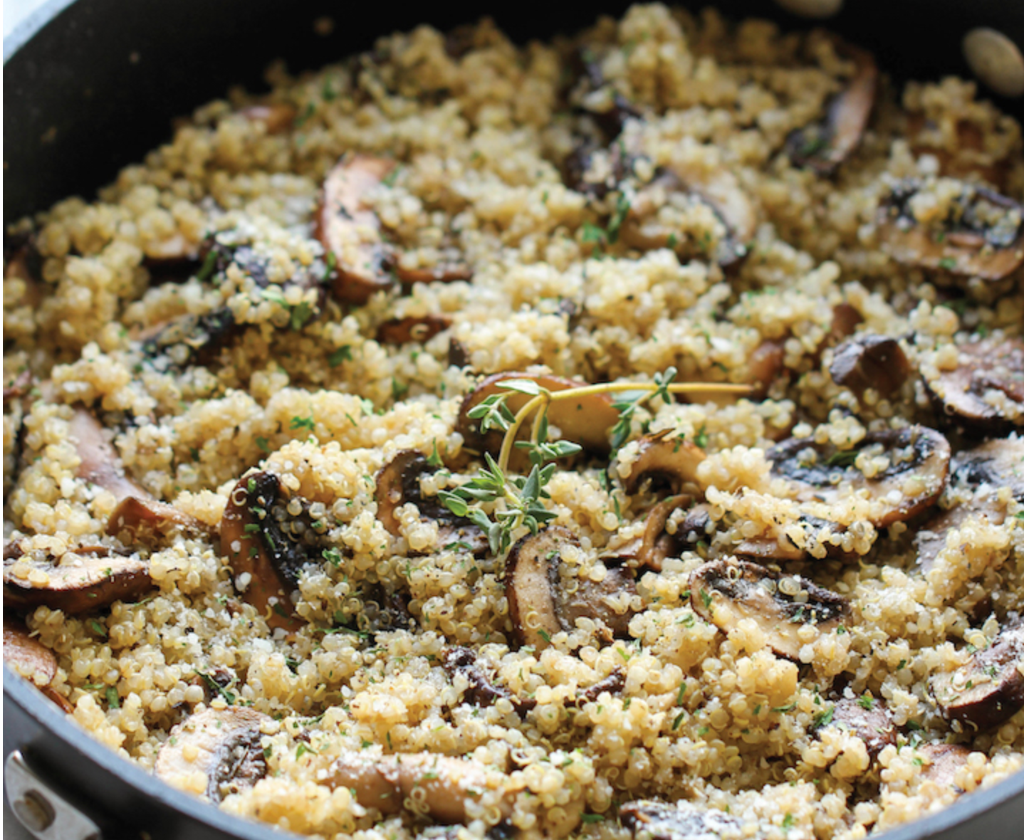 honey and mushroom quinoa