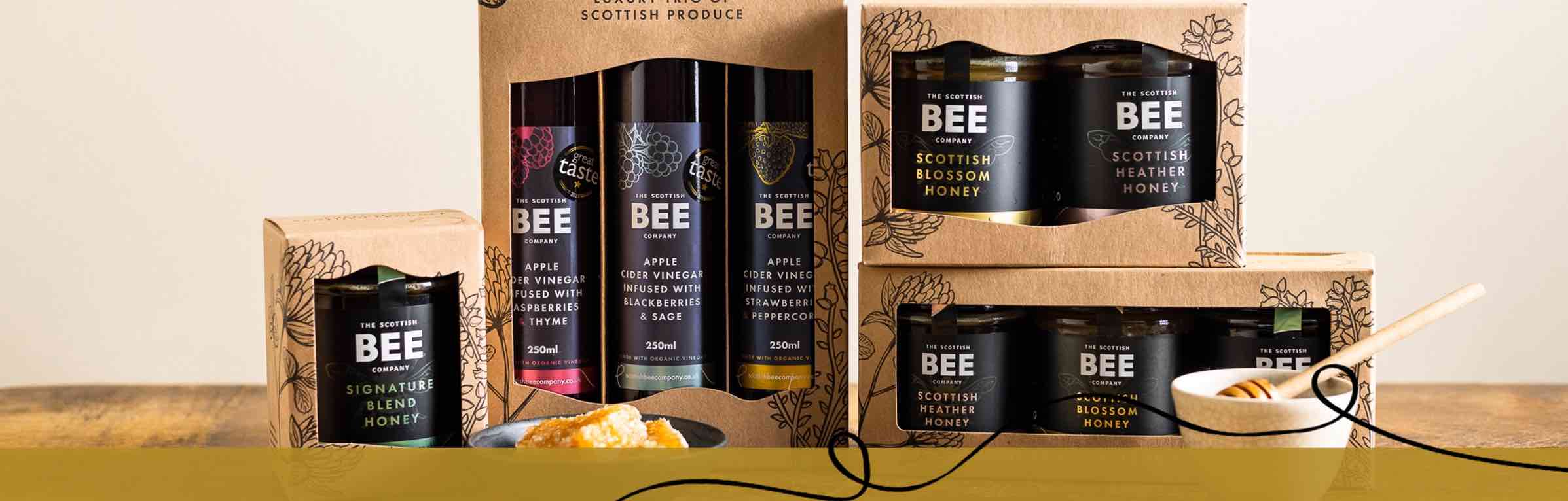 scottish bee company full range gift packaged