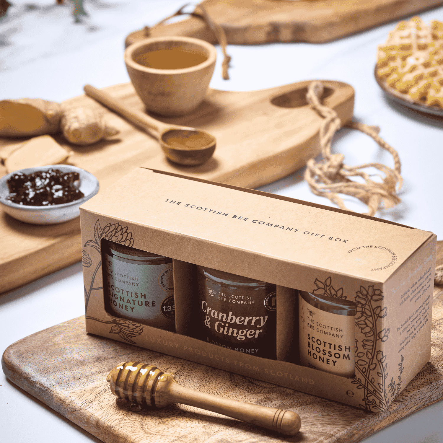 scottish bee company full range gift packaged