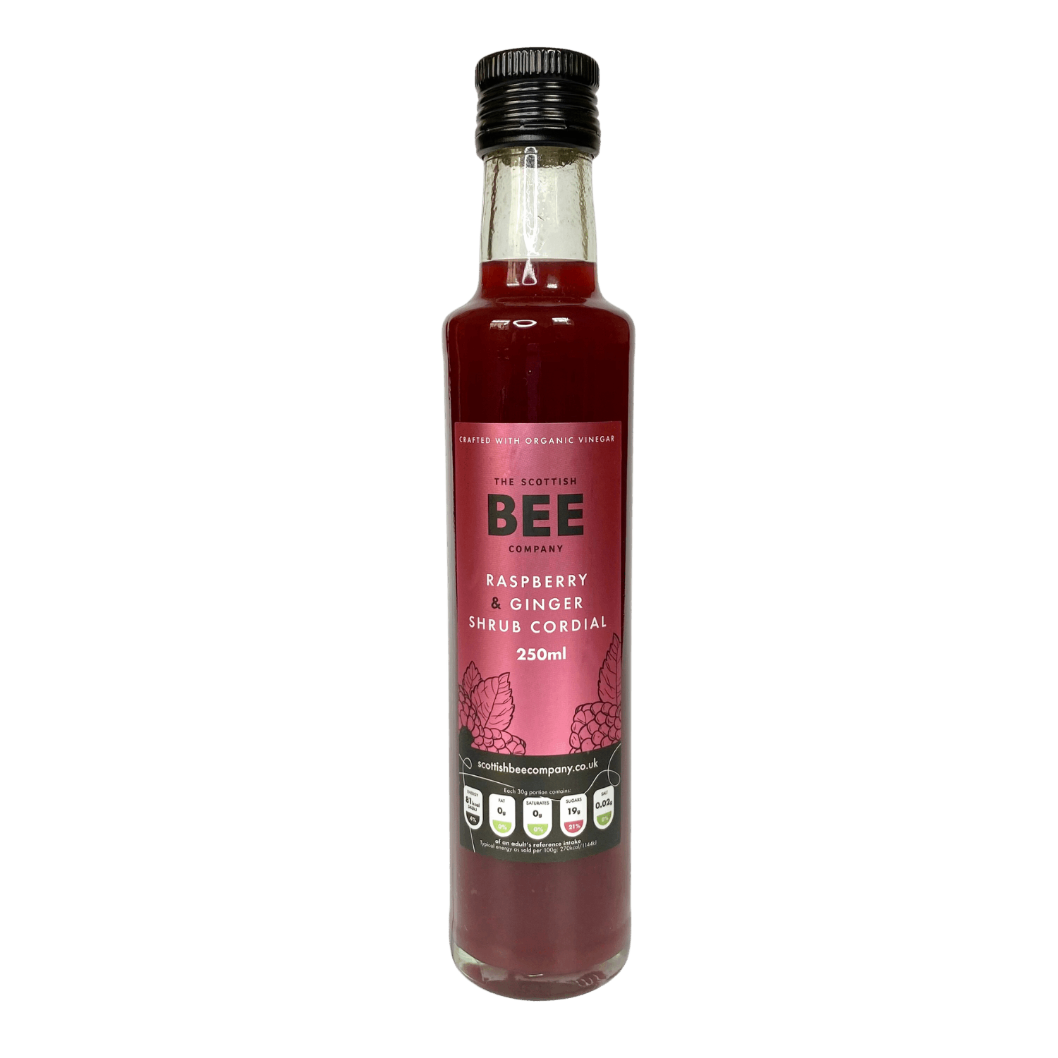 Scottish Bee Company Raspberry &amp; Ginger Shrub Cordial