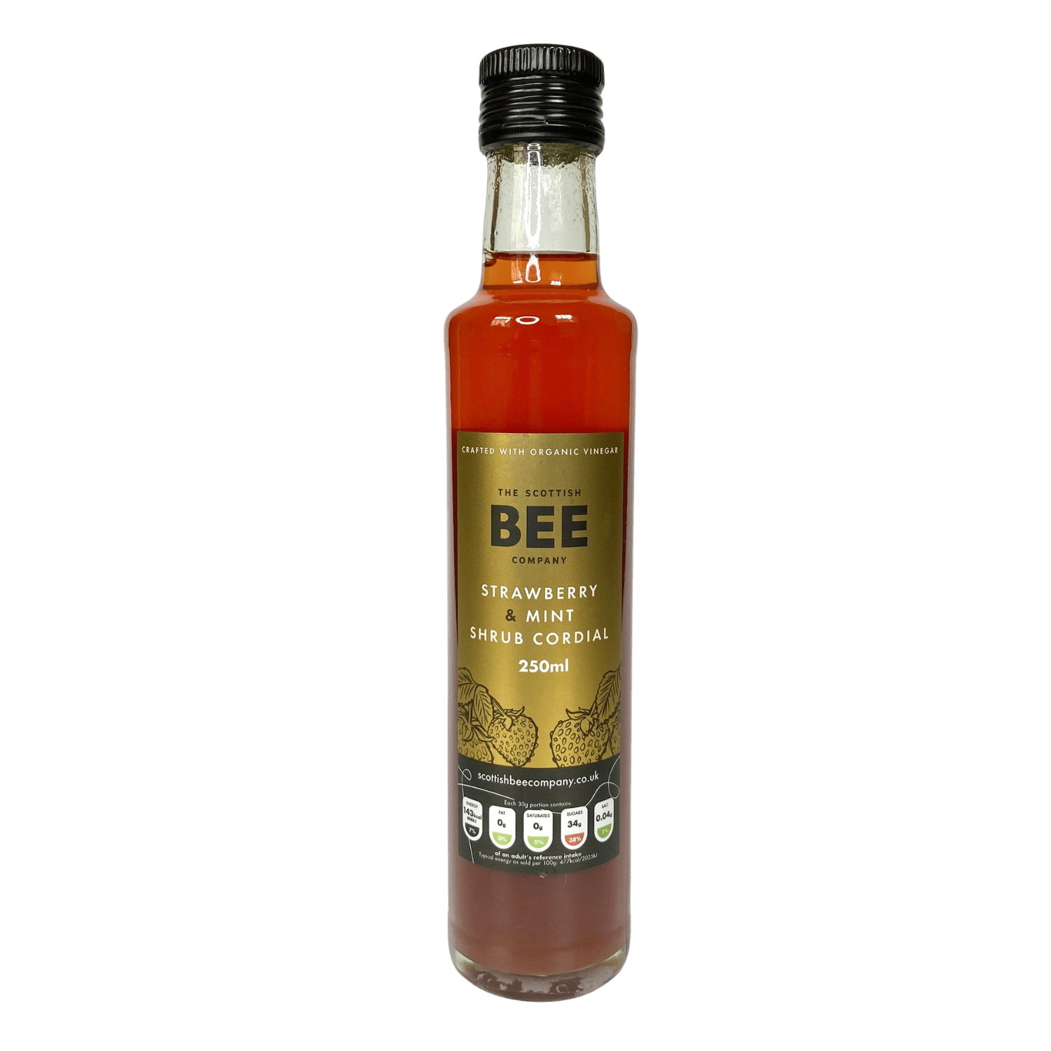 Scottish Bee Company Strawberry &amp; Mint Shrub Cordial