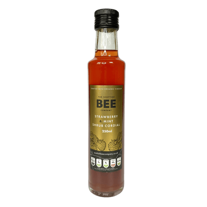 Scottish Bee Company Strawberry &amp; Mint Shrub Cordial