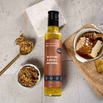 Scottish Bee Company Mustard &amp; Honey Dressing Situational Shot