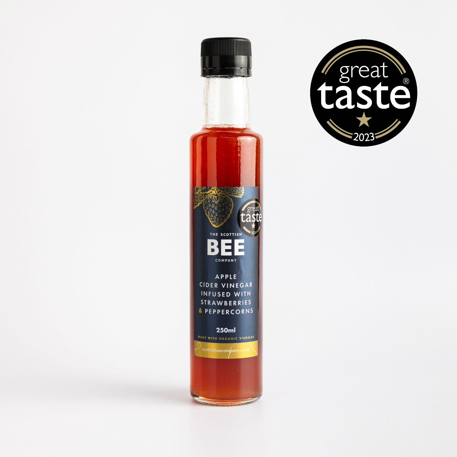 Scottish Bee Company Apple Cider Vinegar Infused with Strawberries &amp; Peppercorns
