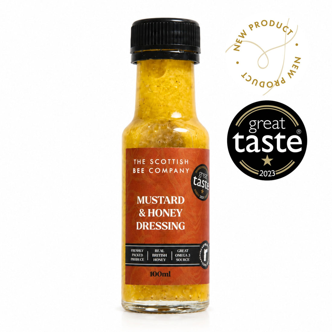 Mini Mustard &amp; Honey Dressing 100ml by The Scottish Bee Company