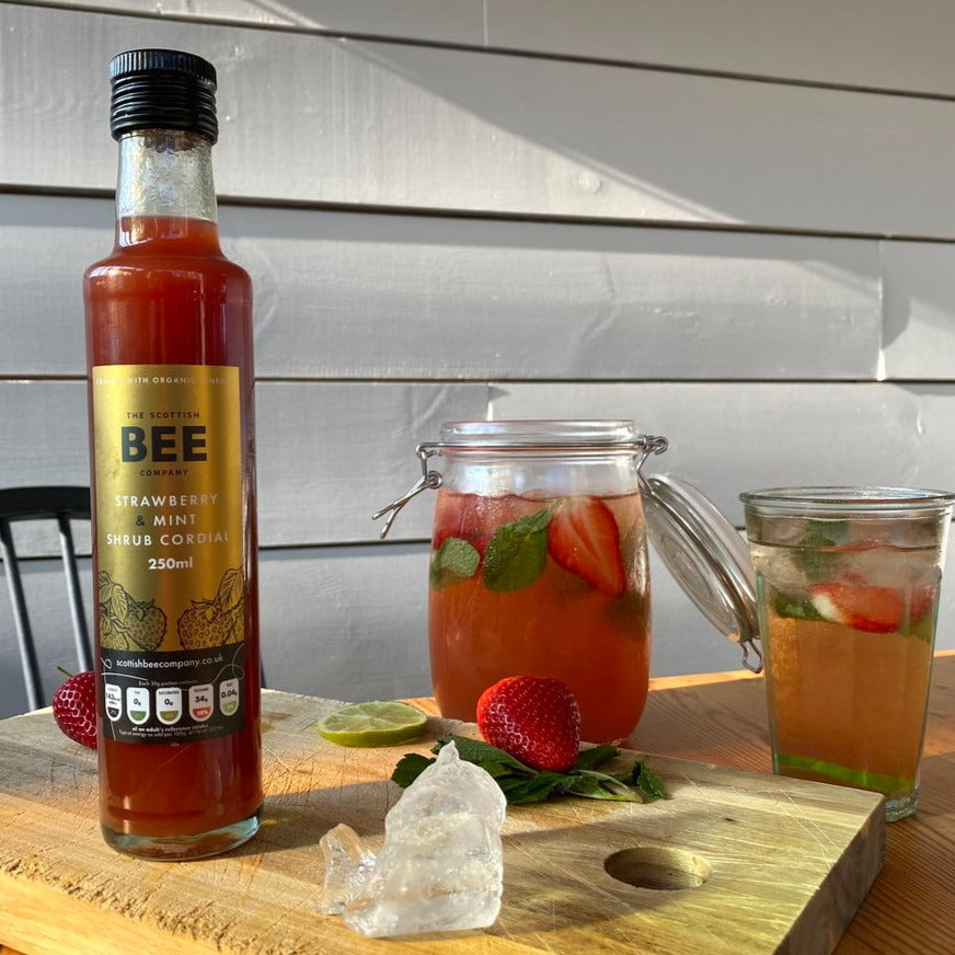 Strawberry &amp; Mint Shrub Cordial 